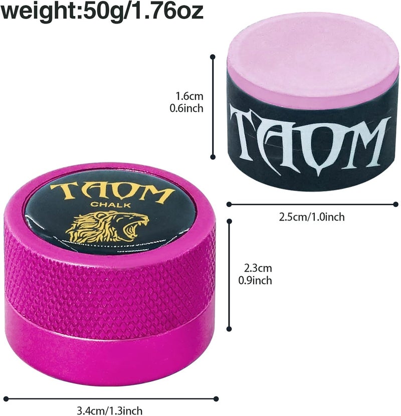 Banly TAOM Round Shaped Pool Chalk Holder, Portable Pool Chalk Cubes, Magnetic Mini Chalk Holder Pool Billiards, Pool Cue Chalk Case Container Box for Billiard Cue Tip Tool Pool Table Snooker Accessories - Image 3